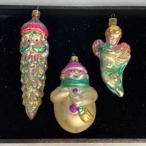 NOT FOR SALE….CHRISTMAS ORNAMENTS set of 3, Old World